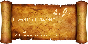 Luczáti Jenő névjegykártya